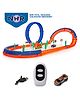NHR 41 Pcs Multiplayer Remote Control Racing Track Set with 360° Loops  1 Fast RC Car, USB Charger, Traffic Signs & Light-Up Tracks  Adventure Race Car Toys for Kids Ages 3+