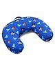 Babyhug Disney Premium 100% Cotton C Shape Cotton Feeding Pillow Mickey & Minnie Print - Blue| Maintain Feeding Posture| Versatile Use| Delicate on Baby Skin|Washable Cover| Sitting Aid for Toddlers