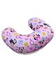 Babyhug Disney Premium 100% Cotton C Shape Cotton Feeding Pillow Minnie Mouse & Me Print - Pink|Maintain Feeding Posture|Versatile Use|Delicate on Baby Skin| Washable Cover| Sitting Aid for Toddlers