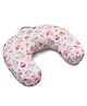 Bonfino Premium Organic Cotton C Shape Feeding Pillow Cupcake Print - Pink & White| Maintain Feeding Posture| Versatile Use| Delicate on Baby Skin| Washable Cover| Sitting Aid for Toddlers