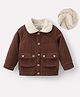 Mark & Mia Full Sleeves Solid Color Winter Jacket with Flap Pocket - Brown