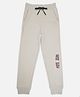 Pepe Jeans Cotton Knit Full Length Joggers with Logo Print - Beige