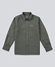 Pepe Jeans Cotton Woven Full Sleeves Solid Shirt With Text Print - Olive Green
