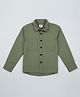 Pepe Jeans Cotton Woven Full Sleeves Solid Colour Shirt - Olive Green