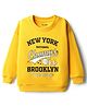 Honeyhap Premium  100% Cotton Knit Full Sleeves Pullover Sweatshirt with Bio Finish & Text Print - Old Gold
