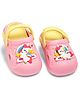 KIDLINGSS Unicorn Applique Detailed Perforated Slingback Clogs - Light Pink