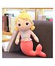 Little Hunk Soft Plush Mermaid Princess Doll with Crown  Stuffed Toy for Girls, Pink Tail  Cuddly Bedtime Toy Gift for Kids - 30 cm (Coral)