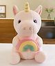 Little Hunk Cute Rainbow Belly Unicorn Plush Toy  Soft Stuffed Animal for Kids (Height 30 cm, Pink)