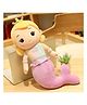 Little Hunk Soft Plush Mermaid Princess Doll with Crown  Stuffed Toy for Girls, Purple Tail  Cuddly Bedtime Toy Gift for Kids - 45 cm (Purple)