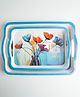 Superware Melamine  Mattrix Serving Tray Set-Azure Poppy Matte (Set Of 2)