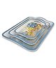 Superware Melamine  Mattrix Serving Tray Set-Teal Harmony Matte (Set Of 3)