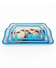 Superware Melamine  Mattrix Serving Tray Set-Azure Poppy Matte (Set Of 3)