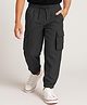 Pine Active Woven Full Length Ultra Light Crush Solid Cargo Pant - Black