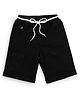 Knit N Knot Denim Woven Solid Shorts - Black