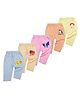 Superminis Cotton Woven Pack Of 5 Butterfly & Unicorn Printed Pajamas - Multi Colour