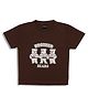 Sportking Cotton Knit Half Sleeves Bears Printed Tee - Brown