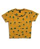Sportking Cotton Knit Half Sleeves Frogs Printed Tee - Mustard