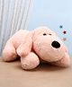 PLAY TOONS Laying Dog Soft Toy Pink - Length 47 cm
