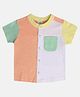 MINI KLUB Cotton Knit Half Sleeves Checked Shirt - Yellow & Orange