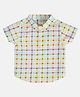 MINI KLUB Cotton Woven Half Sleeves Checked Shirt - White