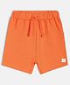 MINI KLUB Cotton Knit Solid Shorts - Orange