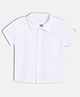 MINI KLUB Cotton Knit Half Sleeves Textured Shirt - White