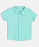 MINI KLUB Cotton Knit Half Sleeves Textured Shirt - Blue