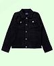 Kiddopanti Denim Woven Solid Jacket - Black