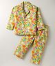 Rikidoos Full Sleeves Ice Creams Printed Coordinating Night Suit Set - Parrot Green