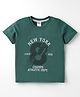 Tango Single Jersey Knit Half Sleeves T-Shirt with Text Print - Green
