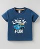 Tango Single Jersey Knit Half Sleeves T-Shirt With Loads of Fun Text Print - Navy Blue