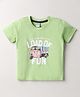 Tango Single Jersey Knit Half Sleeves T-Shirt With Loads of Fun Text Print - Light Green