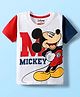 Babyhug Disney Single Jersey Knit Half Sleeves T-Shirt with Mickey Mouse Graphics - White