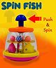ToyBharat Push N Spin Fish & Ball |Multicolour |Intractive Toys | Birthday Gift - Multi Colour