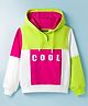 Pine Kids Cotton Knit Full Sleeves Cut & Sew Hooded Sweatshirt with Text Graphic - Multicolor