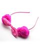 Milyra Bow Applique Detailed Pom Pom Embellished & Floral Designed Hair Band - Pink