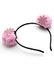 Milyra Pom Pom Embellished Stone Detailed Hair Band - Light Pink