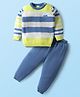Babyhug Knit Full Sleeves Striped Pullover Sweater Set - Multi Colour