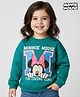 Babyhug Disney Terry Knit Drop Shoulder Full Sleeves Sweatshirts with  Minnie Mouse Graphics - Mint Green