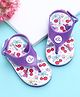 Babyoye Flip Flops Fruits Print with Velcro Closure - Purple
