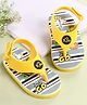 Babyoye Flip Flops With Text Print - Yellow