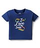 Doodle Poodle 100% Cotton Knit Half Sleeves T-Shirt with Independence Day Print - Navy Blue