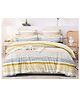 BhaiJi Bedsheets 220 TC Glace Cotton Bed Sheet XXXL King Size 10 Feet Bedsheet 107x120 Inch Without Joints With 2 Pillow covers - Stripes abstract