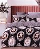 BhaiJi Bedsheets 220 TC Glace Cotton Bed Sheet XXXL King Size 10 Feet Bedsheet 107x120 Inch Without Joints With 2 Pillow covers - Navy Blue