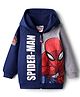 Babyhug Marvel Terry Knit Full Raglan Sleeves Hooded Sweatjacket With Spider Man Graphics - Multi Colour