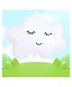 Funcart Cloud Shape Foil Balloons White Cloud Shaped Foil Mylar Balloon - White