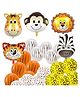 Funcart Jungle Safari Animals Balloon Decoration Multicolor - Pack of 29