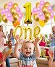 Funcart 1st Birthday Girl Balloon Decoration Multicolor - Pack of 24