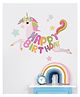 Funcart Unicorn Happy Birthday Banner- Multicolor