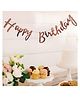 Funcart Designer Font Happy Birthday Bunting Banner - Rose Gold